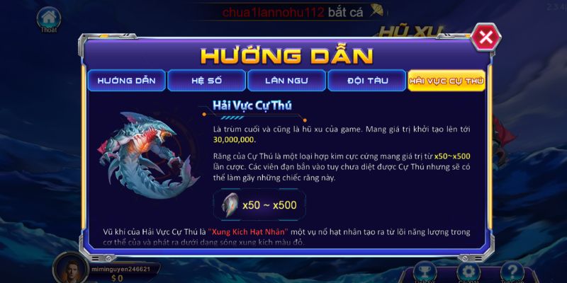 Săn Hải Vực Cự Thú trong game bắn cá Đại chiến Thái Bình Dương
